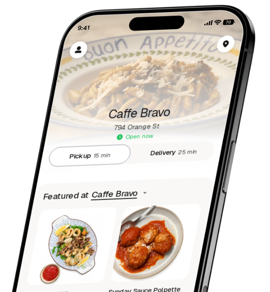 Caffe Bravo app preview